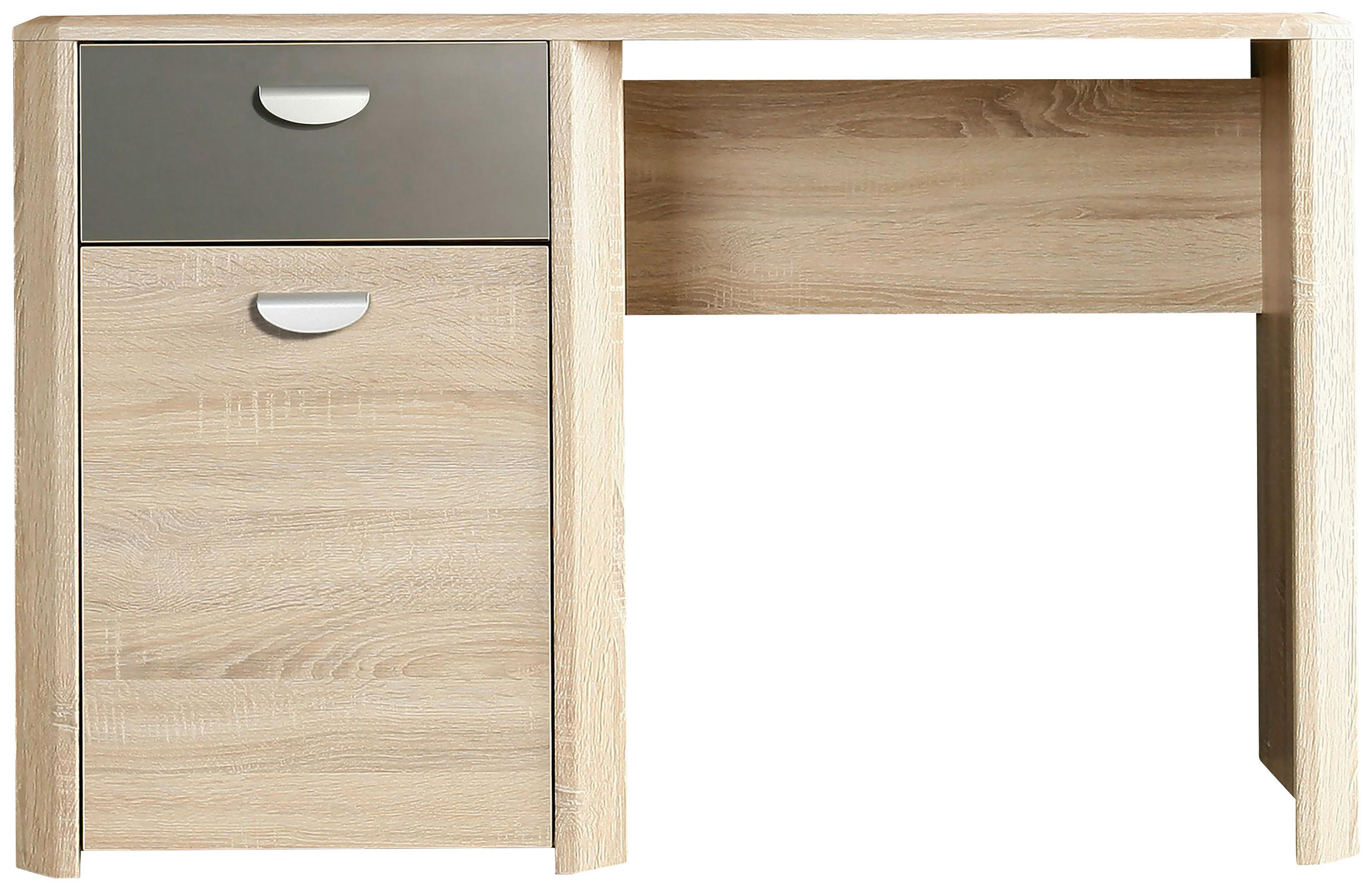 SCHREIBTISCH 130/58/74 cm Anthrazit, Sonoma Eiche  - Eichefarben/Anthrazit, Basics, Holzwerkstoff (130/58/74cm) - Carryhome