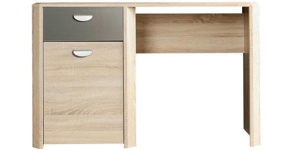 SCHREIBTISCH 130/58/74 cm Anthrazit, Sonoma Eiche  - Eichefarben/Anthrazit, Basics, Holzwerkstoff (130/58/74cm) - Carryhome