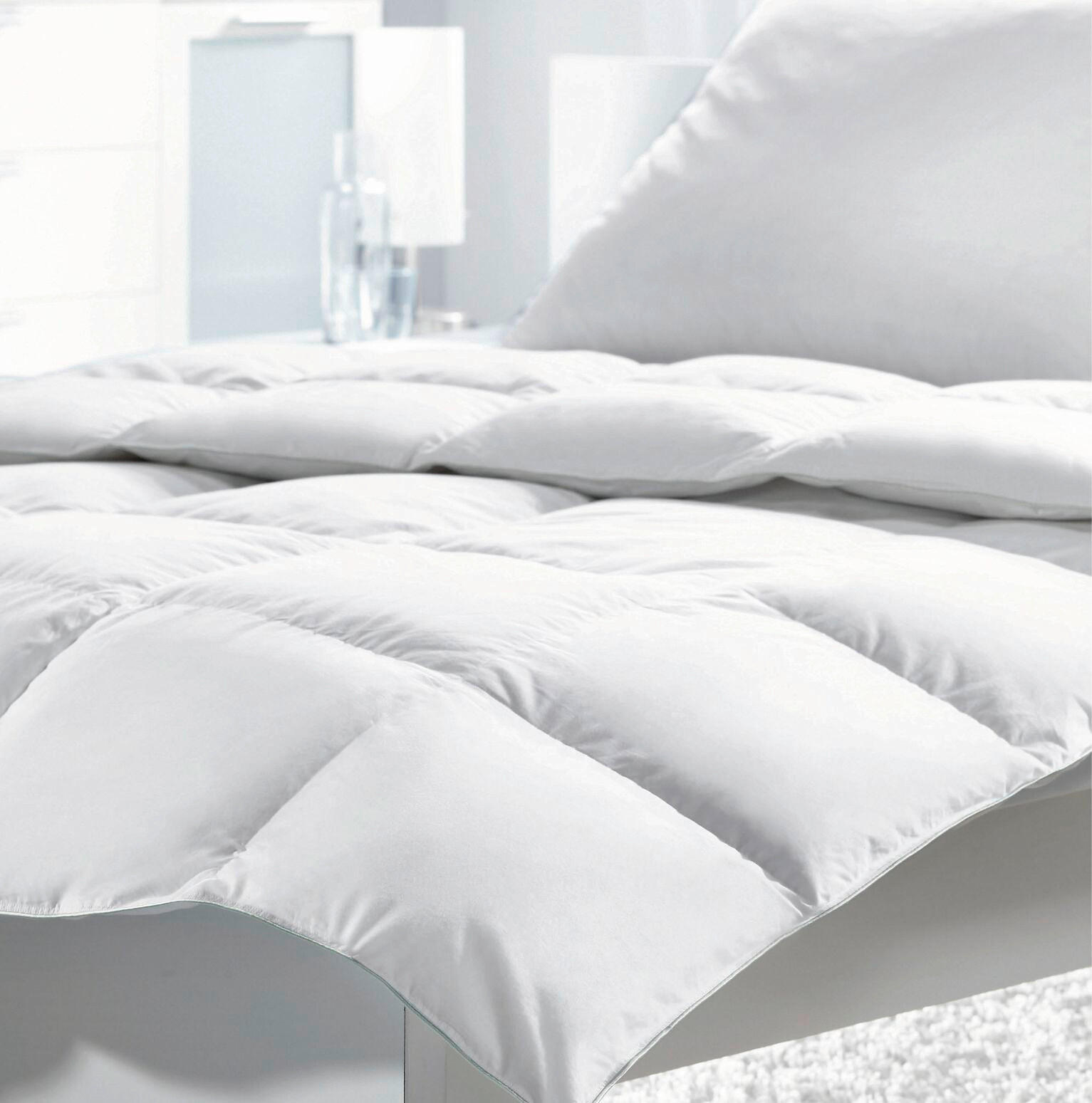 CELOROČNÁ PRIKRÝVKA, 135/200 cm, perie, páperie - biela, Basics, textil (135/200cm) - Boxxx
