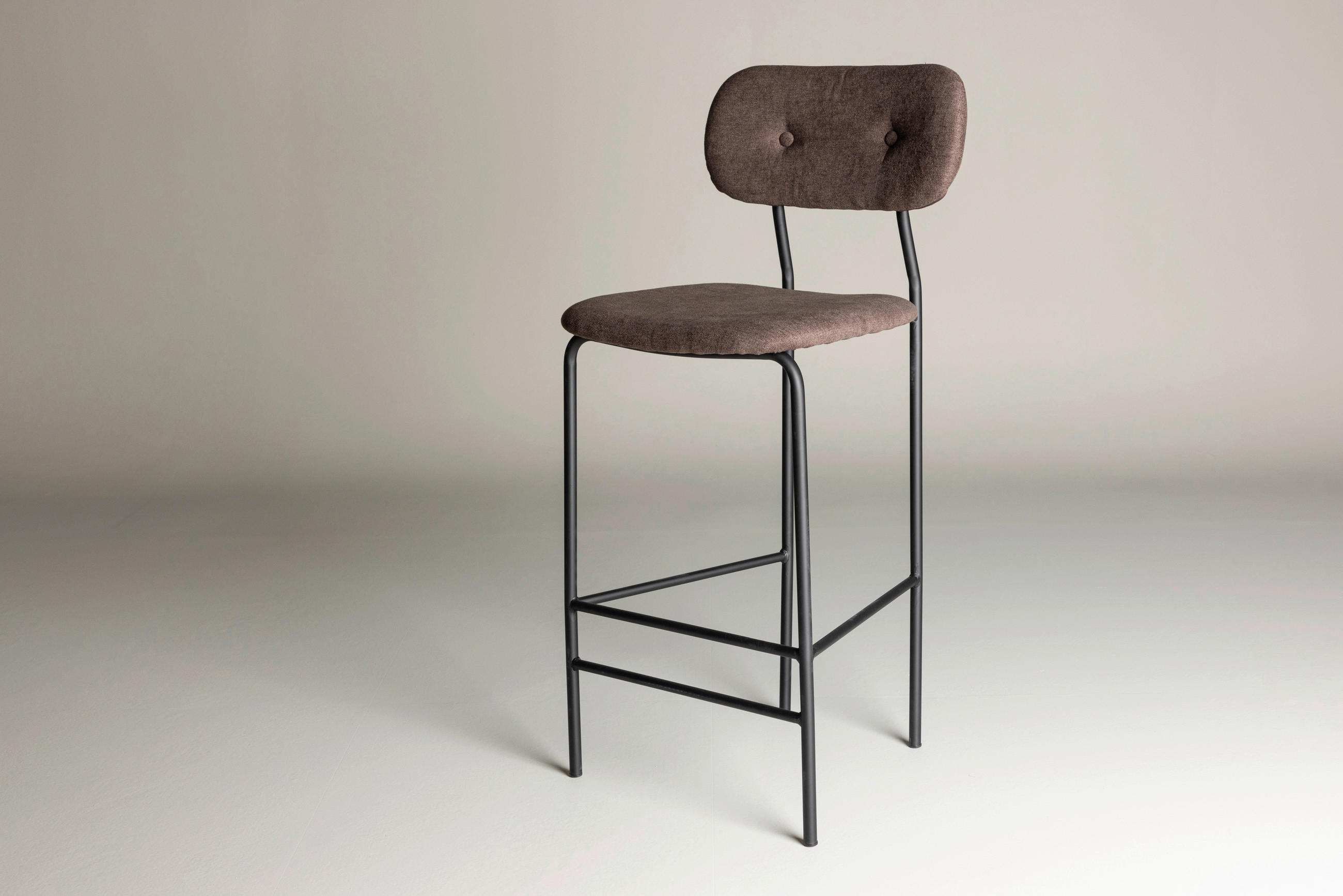 BARPALL SET i brun  - brun, Design, metall/textil (47/105/49cm) - Livetastic