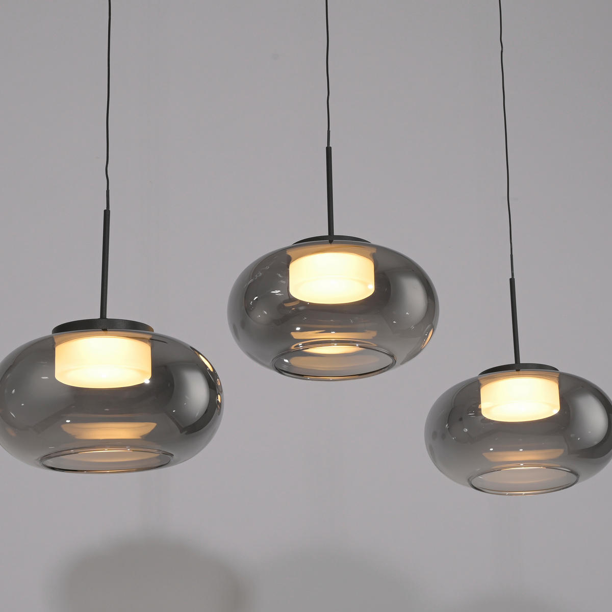 LED-PENDELLEUCHTE SW SIA 75/20/120 cm   - Schwarz, Design, Kunststoff/Metall (75/20/120cm) - Schöner Wohnen