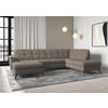 WOHNLANDSCHAFT in Flachgewebe Schlammfarben  - Schlammfarben/Schwarz, Modern, Textil/Metall (164/319/212cm) - Sit & More