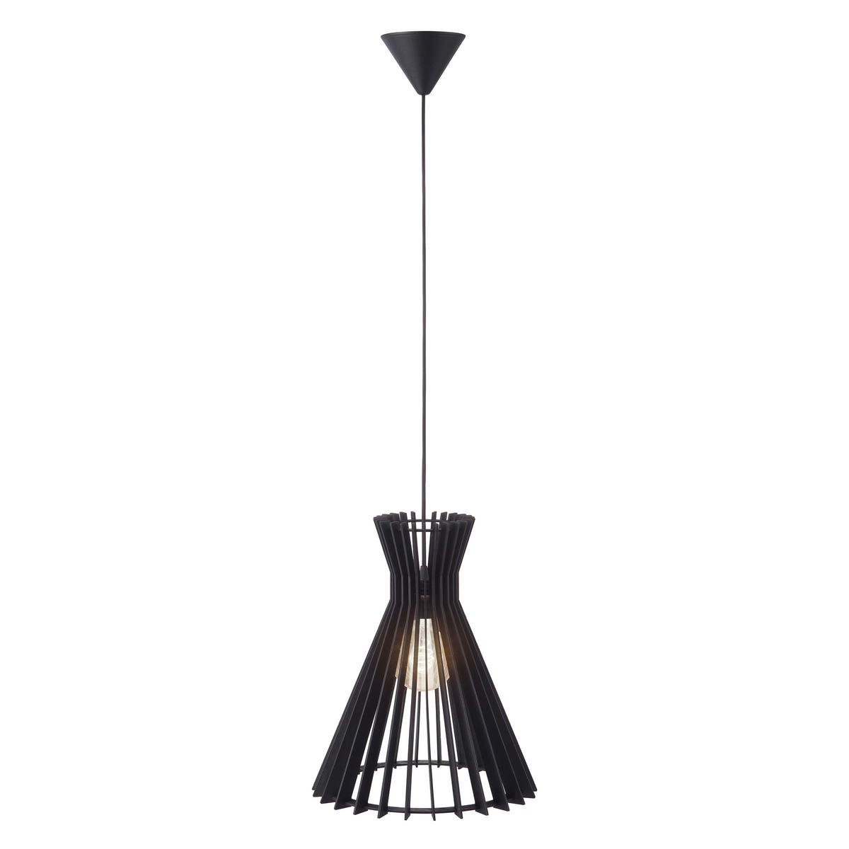 ZÁVĚSNÉ SVÍTIDLO, 34/41 cm  - černá, Natur, dřevo (34/41cm) - Nordlux