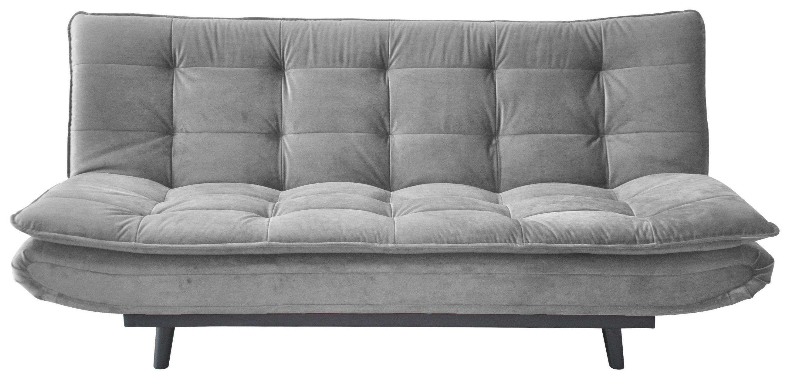 ZOFA S POSTELJNO FUNKCIJO,  svetlo siva kovina, tekstil  - črna/svetlo siva, Design, kovina/tekstil (194/90/100cm) - Ti'me