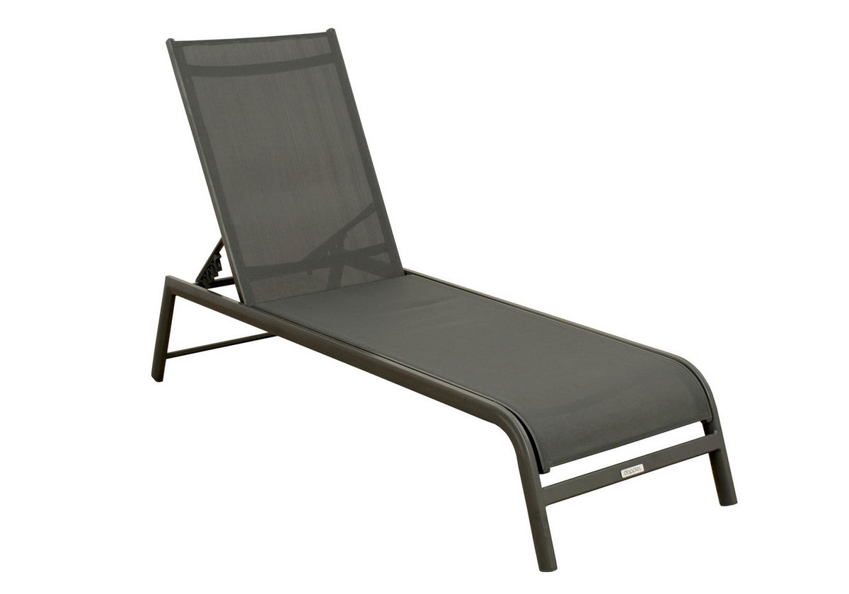 ZÁHRADNÉ LEŽADLO, antracitová - antracitová, Basics, kov/textil (112/60/33cm) - Doppler