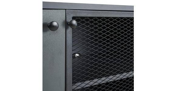 SIDEBOARD 180/75/41 cm  in Anthrazit, Schwarz  - Anthrazit/Schwarz, MODERN, Holzwerkstoff/Metall (180/75/41cm) - Novel