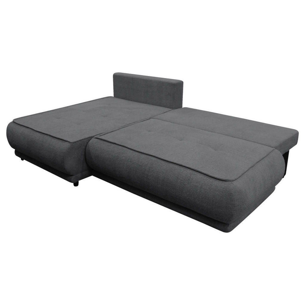 Thumbnail - Mid.you Ecksofa Paros, Dunkelgrau, Textil, 3-Sitzer, Füllung: Schaumstoff, L-Form, 277x179 cm, Made in EU, Bettkasten er...