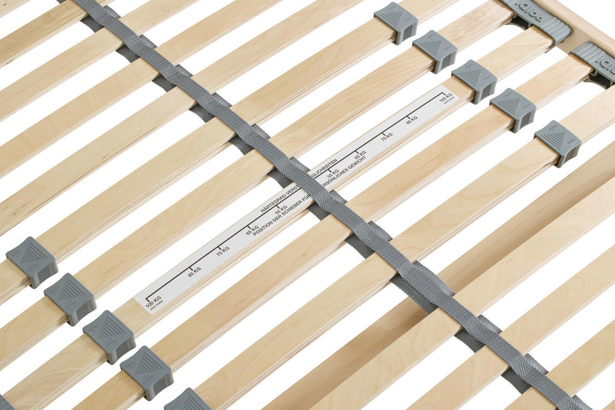 LATTENROST 90/200 cm Mittelzone verstellbar, Buche  - Buchefarben, Basics, Holz (90/200cm) - Paidi