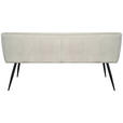 SITZBANK 163/83/63 cm Samt Beige, Schwarz  - Beige/Schwarz, Design, Textil/Metall (163/83/63cm) - Novel