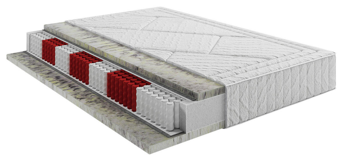 BOXSPRINGMATRATZE - Weiß, Basics, Textil (80/200cm) - Livetastic