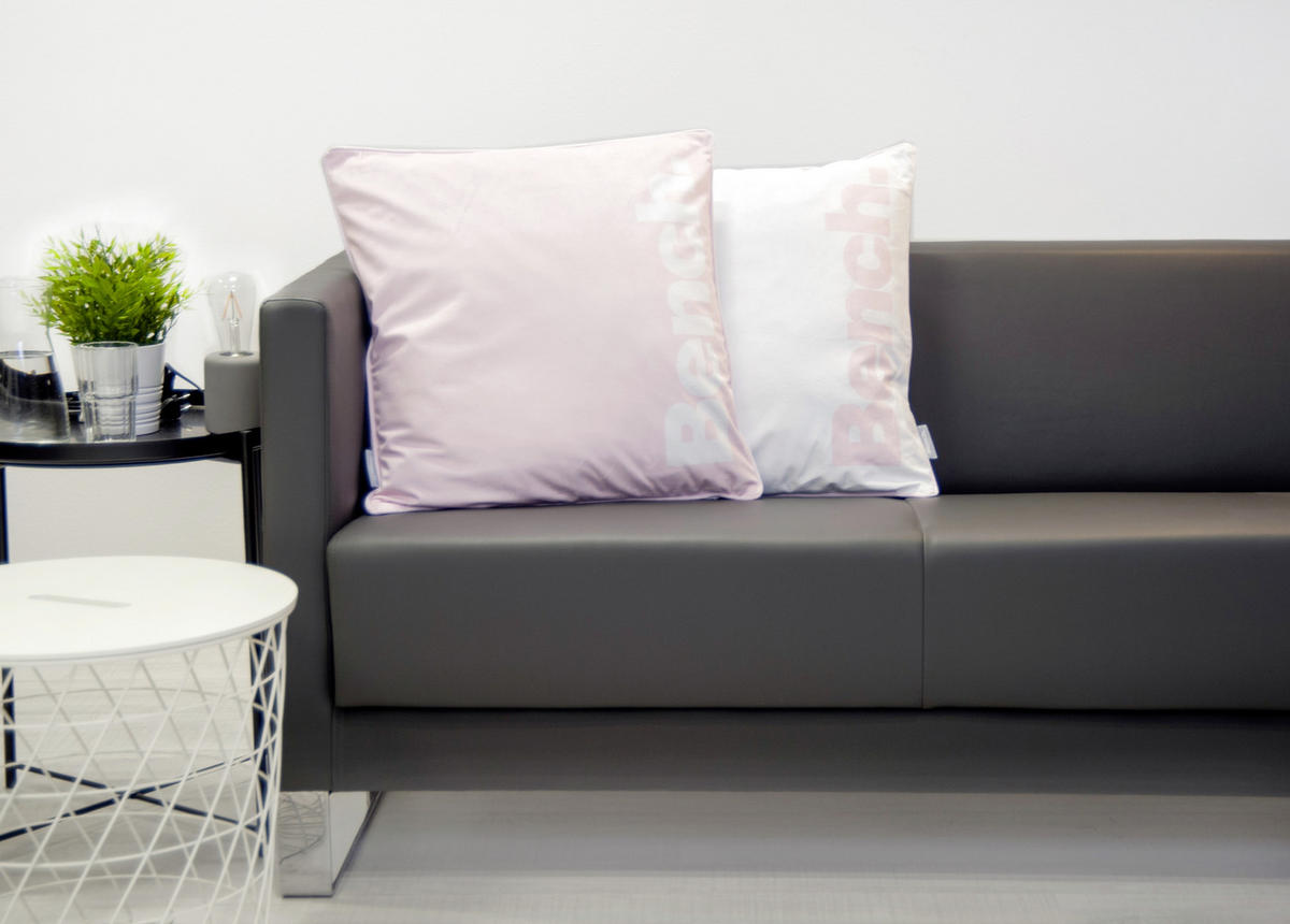 KISSENHÜLLE 50/50 cm  - Rosa/Weiß, KONVENTIONELL, Textil (50/50cm) - Bench