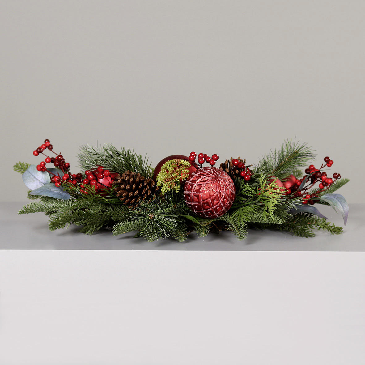 KUNSTPFLANZE 58 cm  - Rot/Grün, Basics, Kunststoff (58cm) - X-Mas