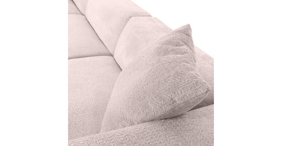 BIGSOFA Chenille Rosa  - Schwarz/Rosa, MODERN, Kunststoff/Textil (320/66/111cm) - Carryhome