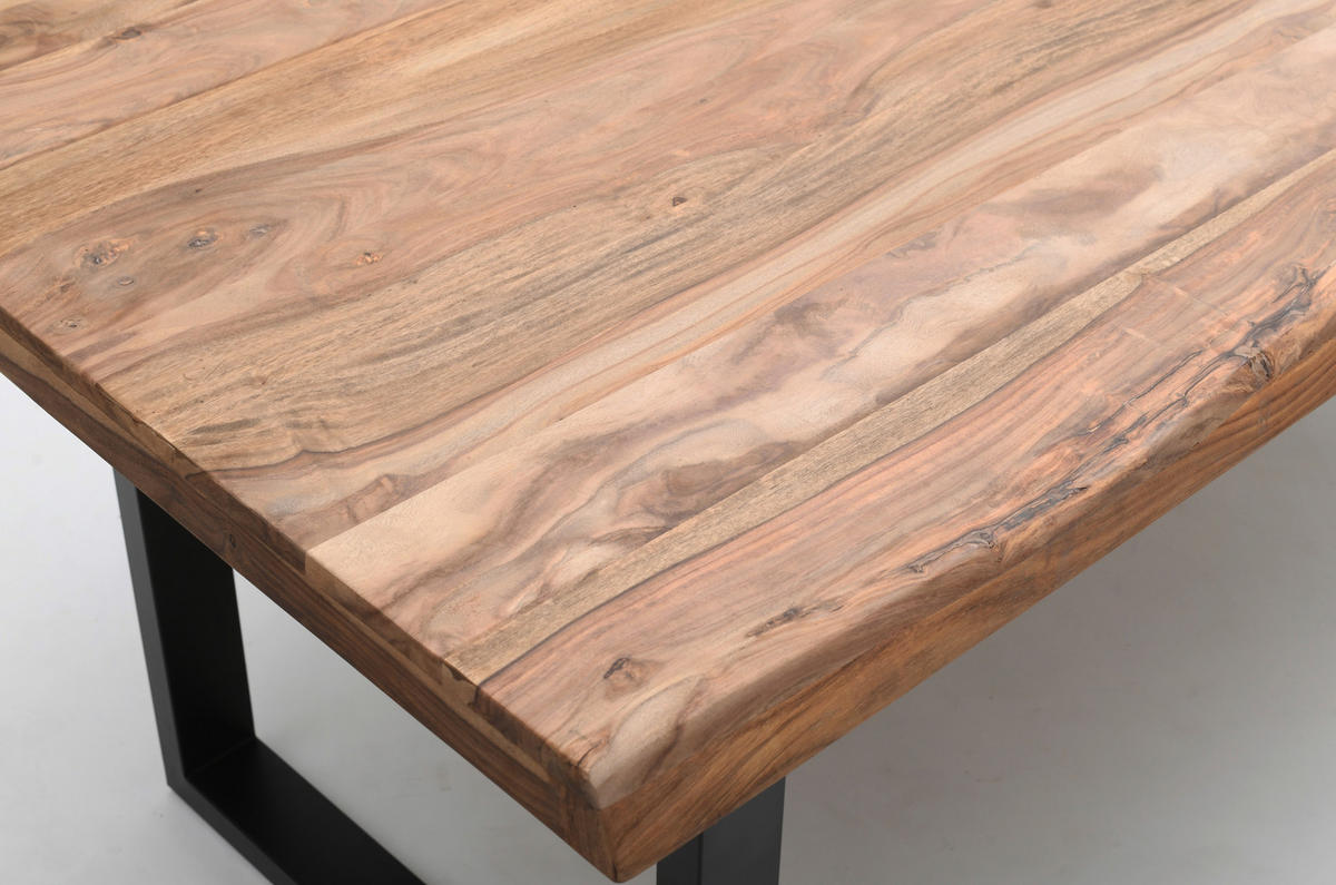 TISCHPLATTE Sheesham massiv Sheeshamfarben  - Sheeshamfarben, Design, Holz (180/90/5,5cm) - Landscape