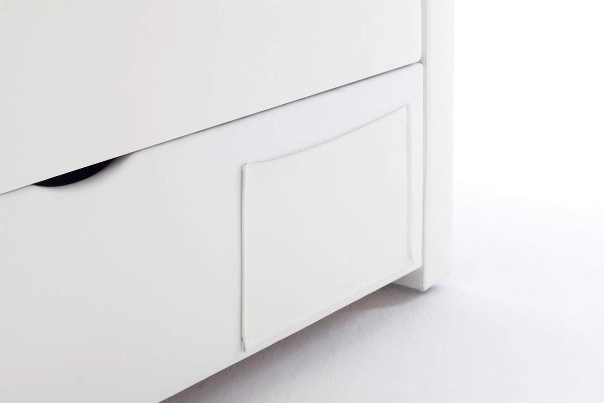 PAT BOXSPRING 160/200 cm  alb  - argintiu/alb, Design, plastic/textil (160/200cm) - Xora