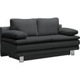 SCHLAFSOFA Bruno in Anthrazit  - Chromfarben/Anthrazit, Design, Textil/Metall (194/96/86cm) - Novel