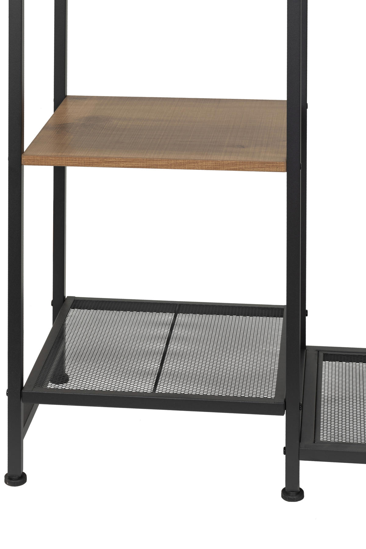 GARDEROBENSTÄNDER in Naturfarben, Schwarz 100/165/36 cm   - Schwarz/Naturfarben, MODERN, Holzwerkstoff/Metall (100/165/36cm) - PBJ