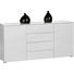 KOMODA SIDEBOARD - bílá/barvy stříbra, Design, kompozitní dřevo/umělá hmota (165/80/40cm) KOMODA SIDEBOARD - bílá/barvy stříbra, Design, kompozitní dřevo/umělá hmota (165/80/40cm)