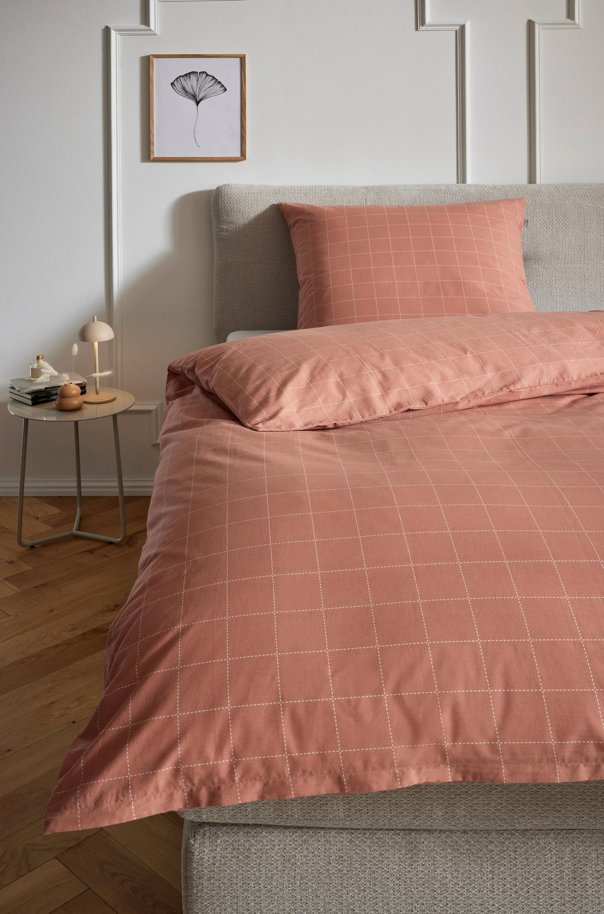 BETTWÄSCHE 135/200 cm JustB! by Bettina Zimmermann Renforcé  - Koralle/Creme, Design, Textil (135/200cm) - Musterring