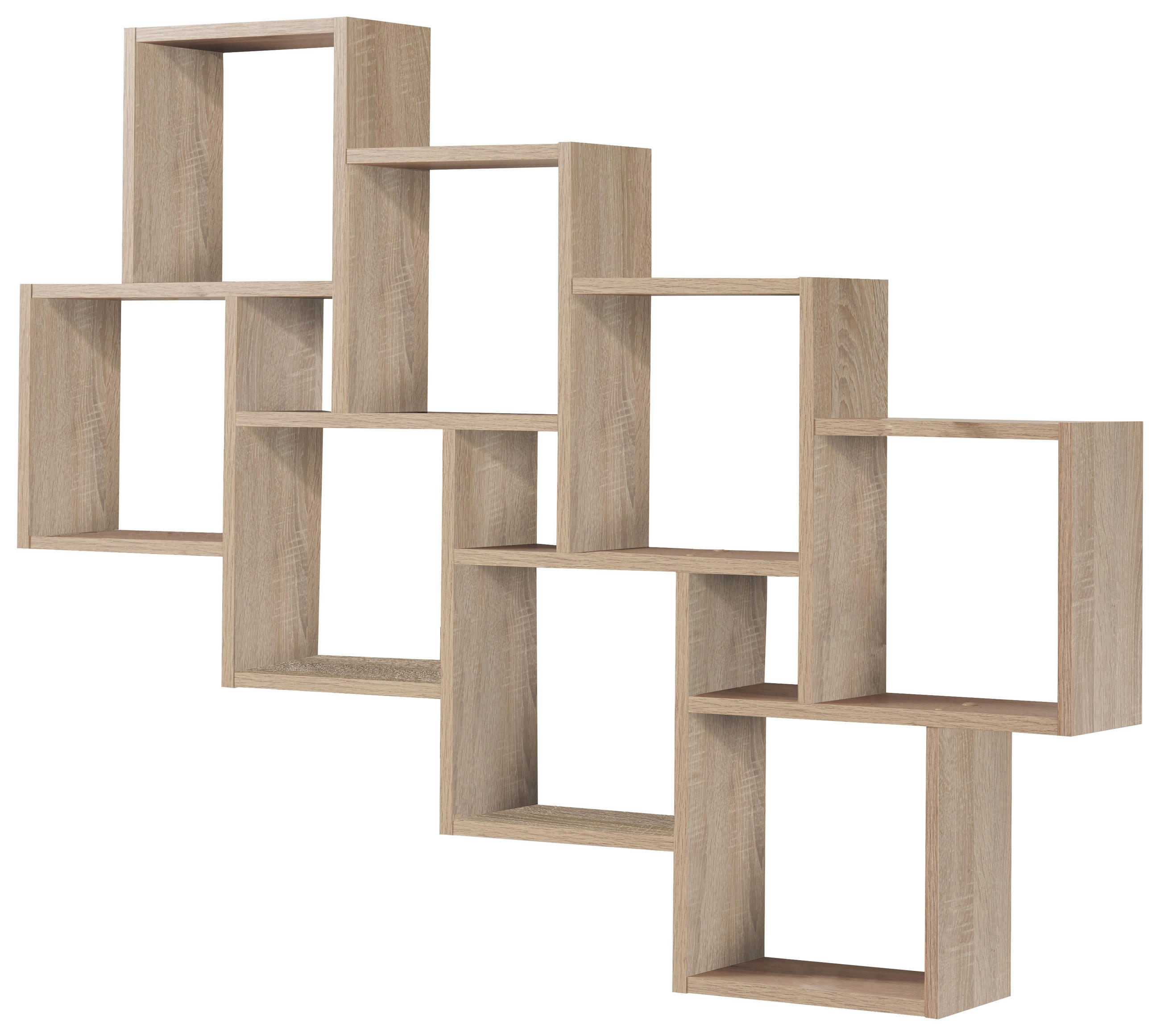 WANDREGAL 95/121/16 cm  - Eichefarben, KONVENTIONELL, Holzwerkstoff (95/121/16cm) - MID.YOU