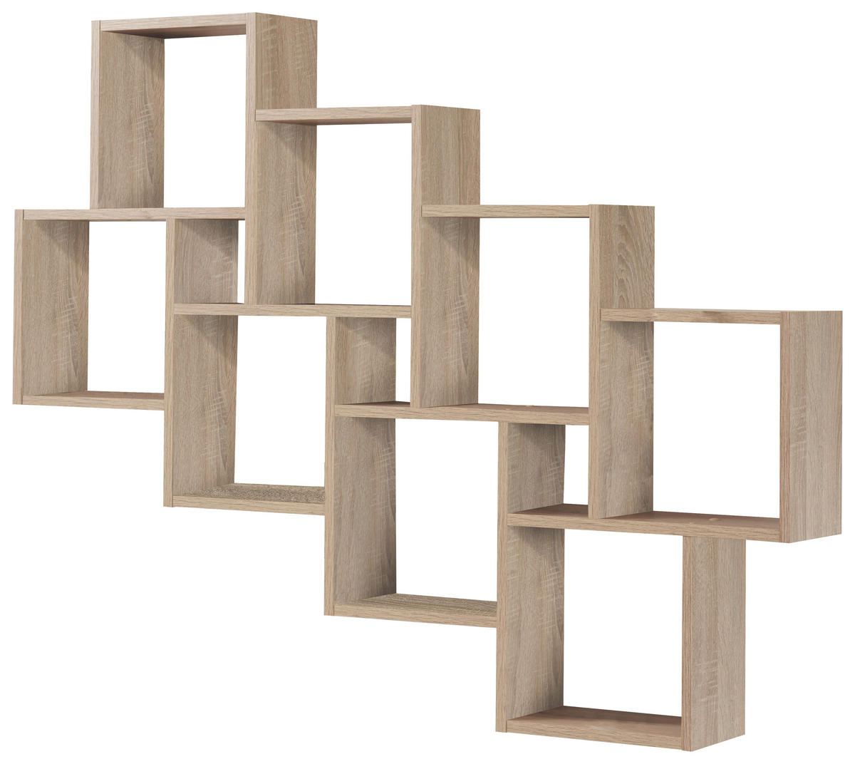 WANDREGAL 95/121/16 cm  - Eichefarben, KONVENTIONELL, Holzwerkstoff (95/121/16cm) - MID.YOU