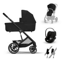 KINDERWAGENSET Balios One Box Set  - Schwarz, Basics, Textil/Metall (87/60/108cm) - cybex GOLD