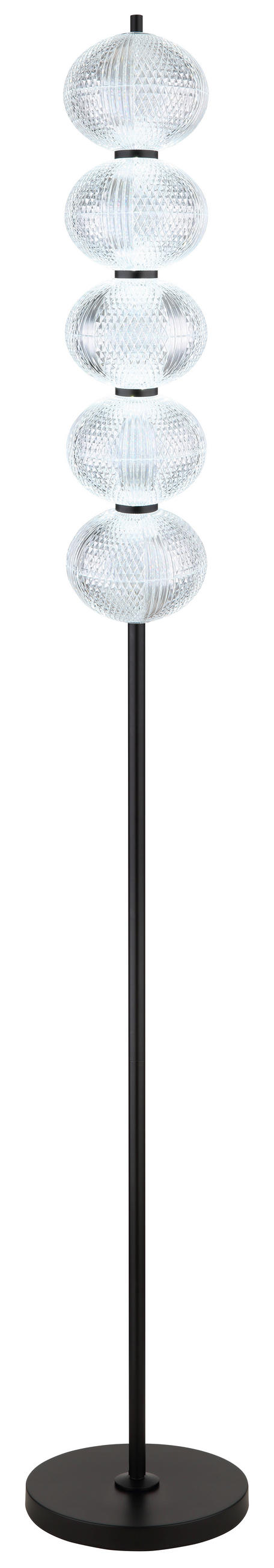 LED-STEHLEUCHTE - Klar/Schwarz, Konventionell, Kunststoff/Metall (25/160cm) - Globo