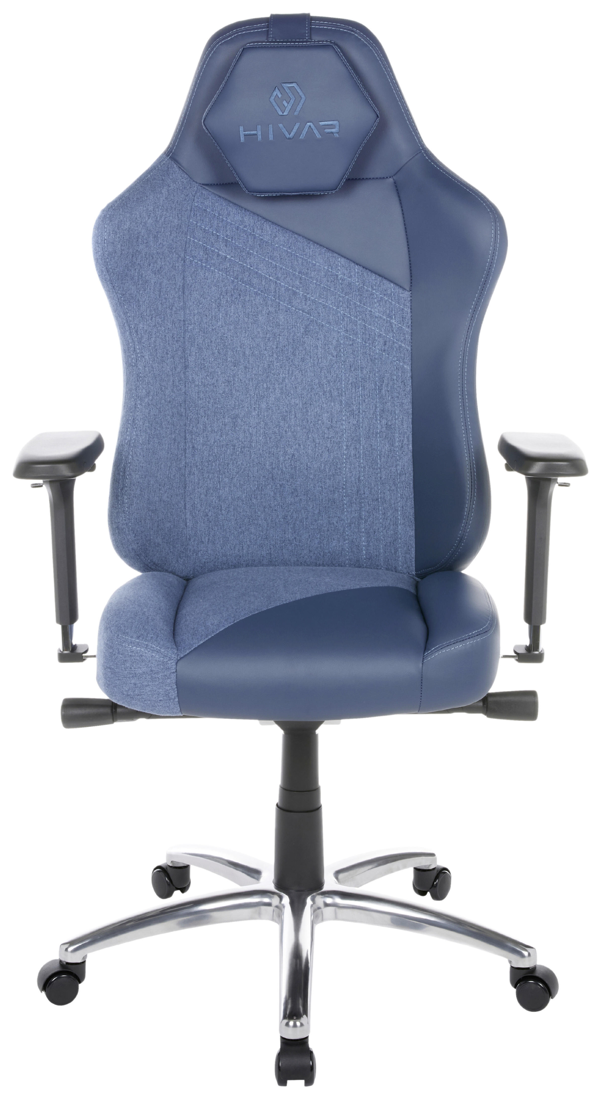 SKYLAR Ocean Silver Blau, Silberfarben, Dunkelblau, Blaugrau Metall, Textil   - Blau/Silberfarben, LIFESTYLE, Textil/Metall (79/142/77cm) - HIVAR