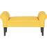 SITZBANK Flachgewebe massiv Gelb - Gelb/Schwarz, ROMANTIK / LANDHAUS, Holz/Textil (102/51/31cm) - Carryhome
