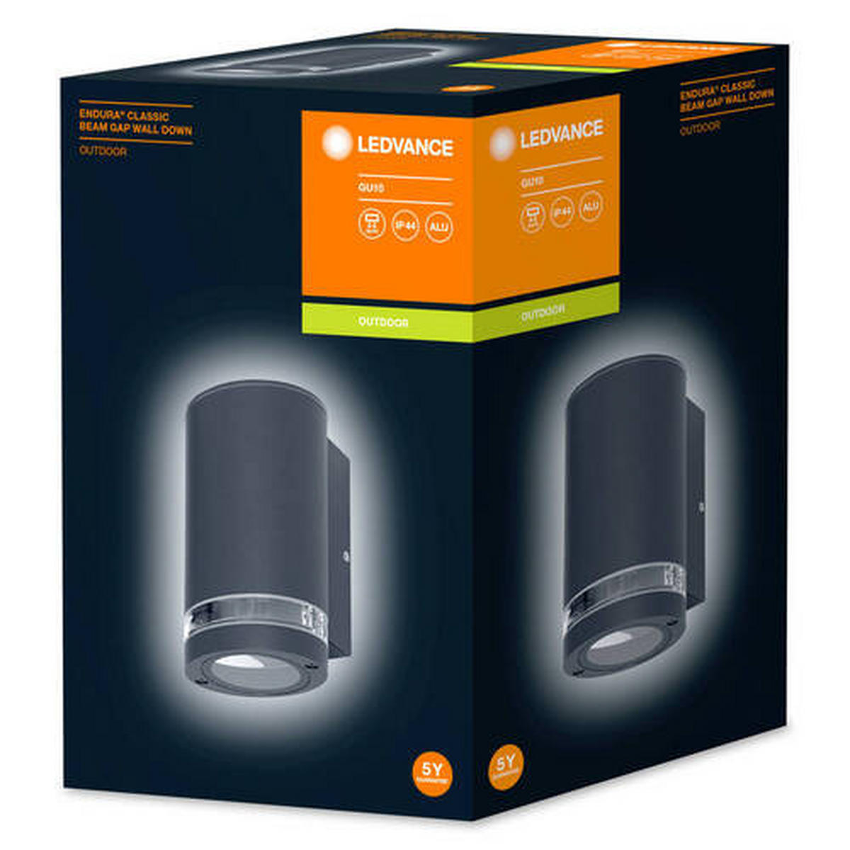 AUßENWANDLEUCHTE 10,4/9,2/16,3 cm   - Anthrazit, Basics, Glas/Metall (10,4/9,2/16,3cm) - Ledvance
