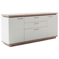 SIDEBOARD 170/81/44 cm  in Weiss, Eichefarben  - Weiss/Eichefarben, Design, Holzwerkstoff/Metall (170/81/44cm) - Livetastic