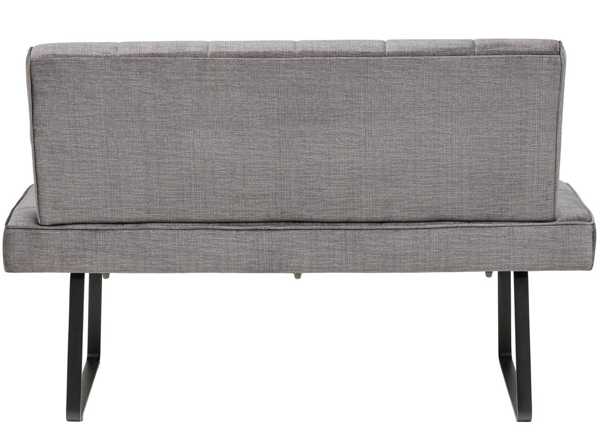 SITZBANK in Metall, Textil Dunkelgrau  - Dunkelgrau/Schwarz, KONVENTIONELL, Textil/Metall (140/88/62cm) - MID.YOU