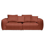 BIGSOFA in Samt Rostfarben  - Rostfarben/Schwarz, MODERN, Kunststoff/Textil (260/70/122cm) - Carryhome