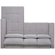 ECKSOFA  in Chenille Hellgrau  279/222 cm  - Hellgrau/Schwarz, KONVENTIONELL, Kunststoff/Textil (279/222cm) - Hom`in