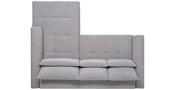 ECKSOFA  in Chenille Hellgrau  279/222 cm  - Hellgrau/Schwarz, KONVENTIONELL, Kunststoff/Textil (279/222cm) - Hom`in