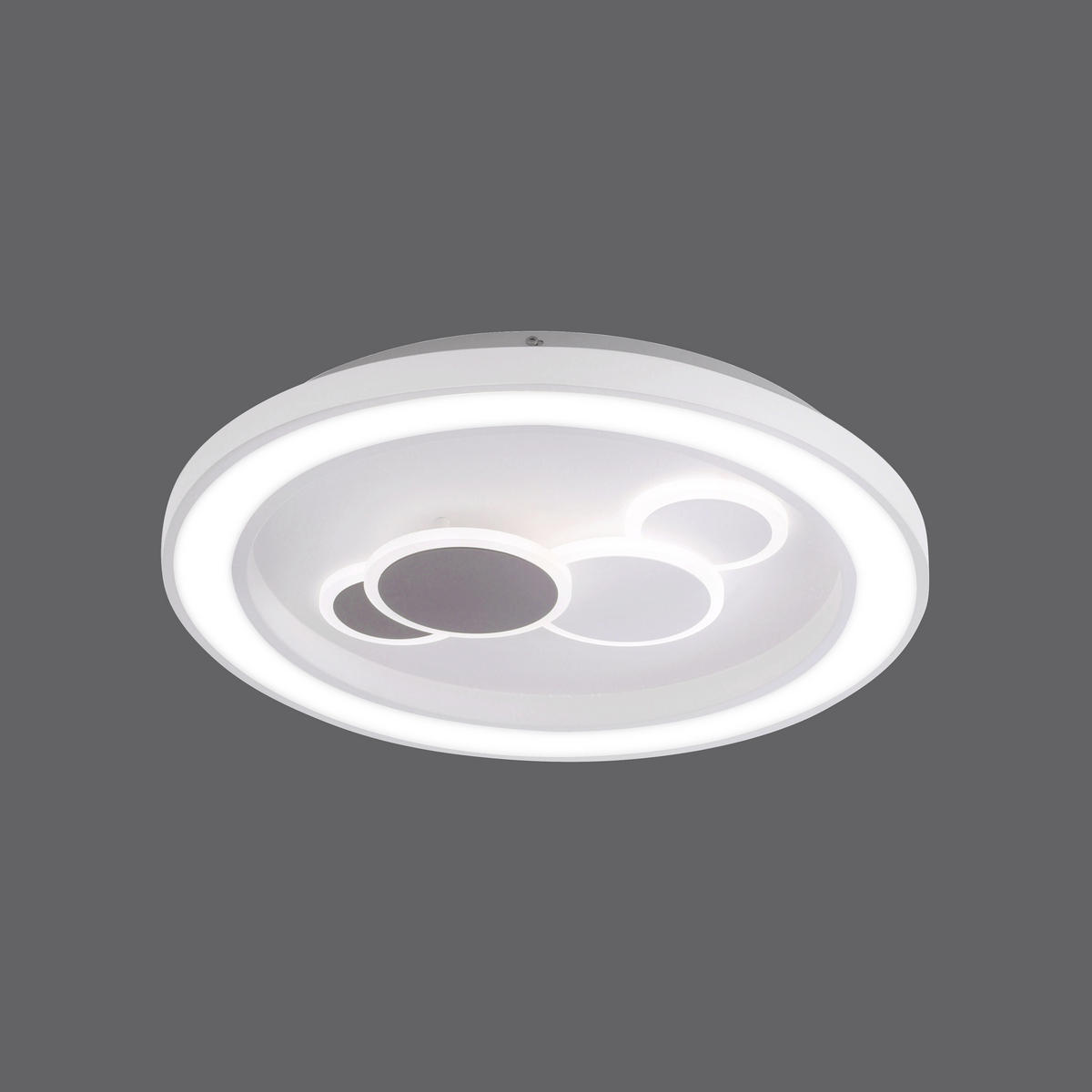 PLAFONIERĂ CU LED - alb/gri, Design, plastic/metal (60/60/8cm)