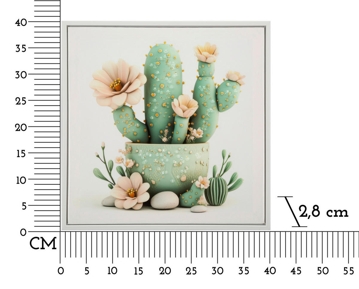 LEINWANDBILD Blumen  - Weiß, Basics, Holz/Kunststoff (40/40/2.8cm)