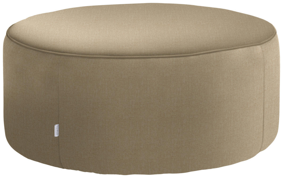 HOCKER in Textil Beige  - Beige, Design, Textil (80/33/80cm) - Belluti