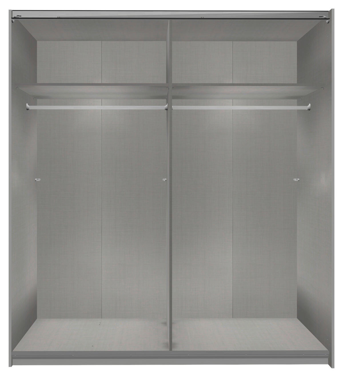 GARDEROB MED SKJUTDÖRRAR 180/198/65 cm 2-dörrar - grafitfärgad/svart, Klassisk, metall/trämaterial (180/198/65cm) - Carryhome