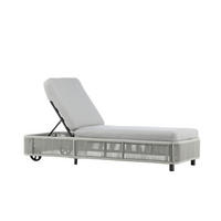 SONNENLIEGE 75/32/205 cm  - Schwarz/Grau, KONVENTIONELL, Textil/Metall (75/32/205cm) - Gardenson