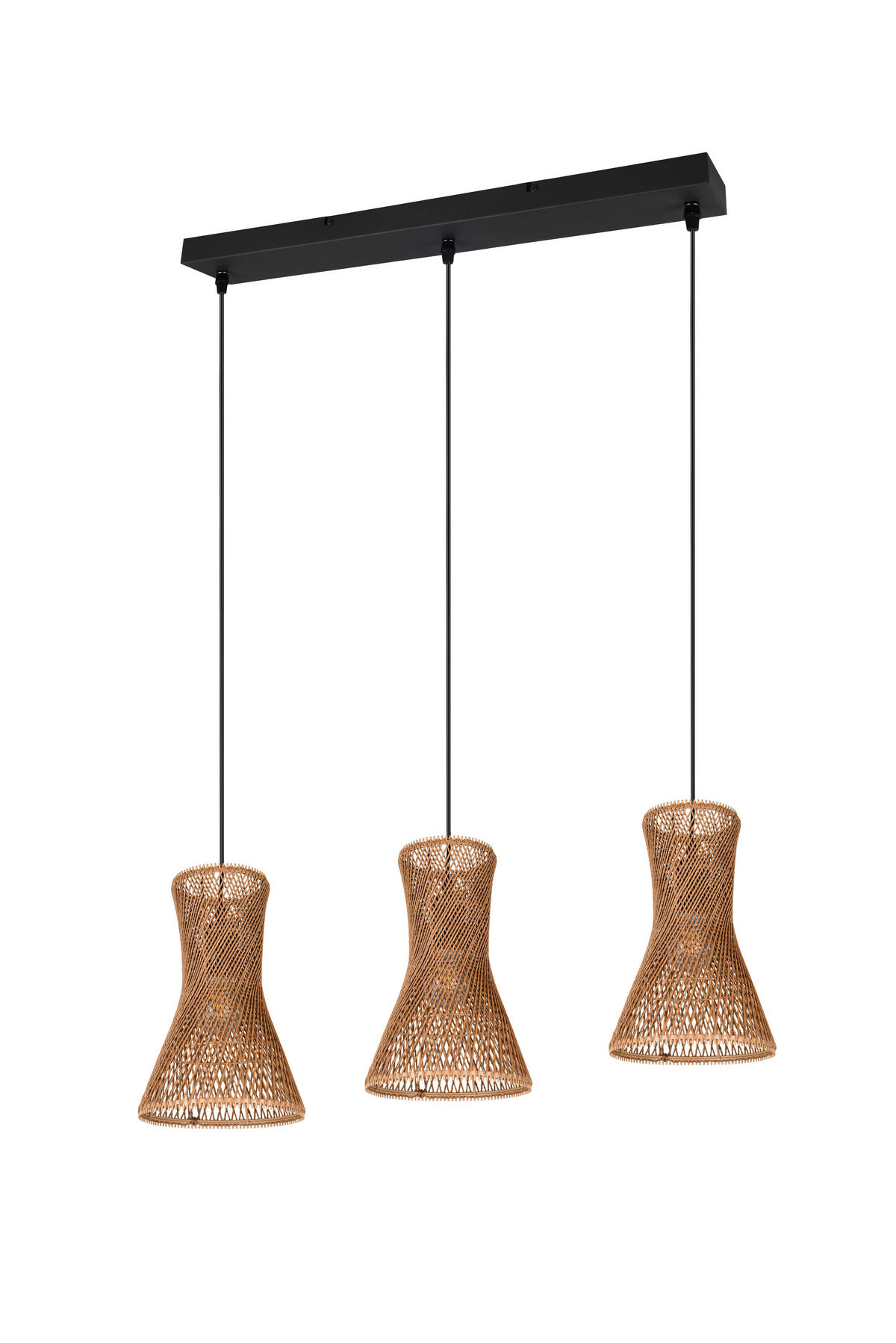 HÄNGELEUCHTE 75/20/150 cm   - Schwarz/Braun, LIFESTYLE, Papier (75/20/150cm)