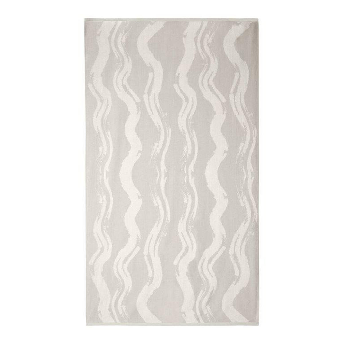 RUČNIK ZA PLAŽU 180/100 cm , siva  coast lines  - siva, Konvencionalno, tekstil (180/100cm) - Vossen
