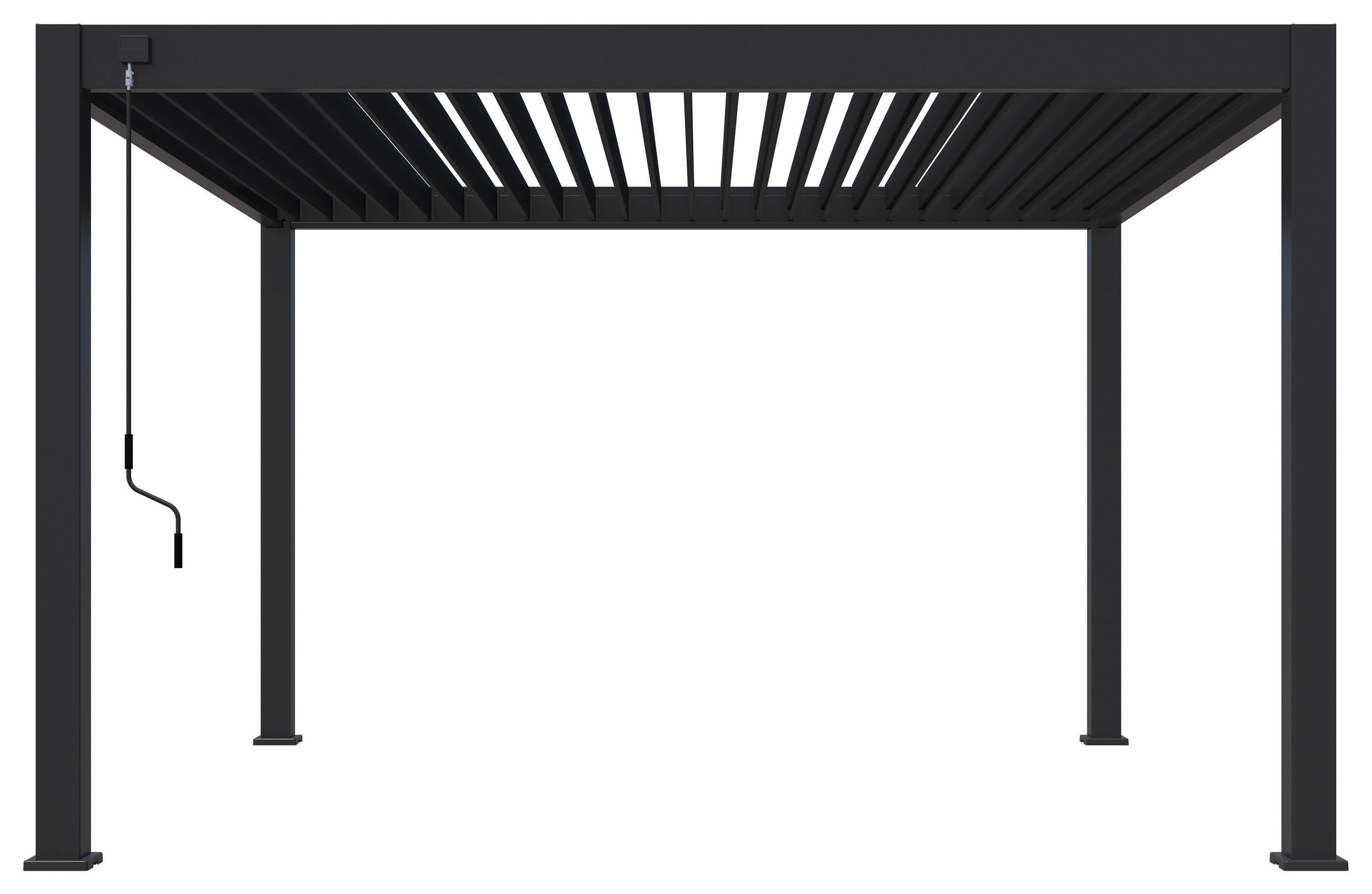 PERGOLA - Anthrazit, Basics, Metall (400/255/400cm) - Gardenson
