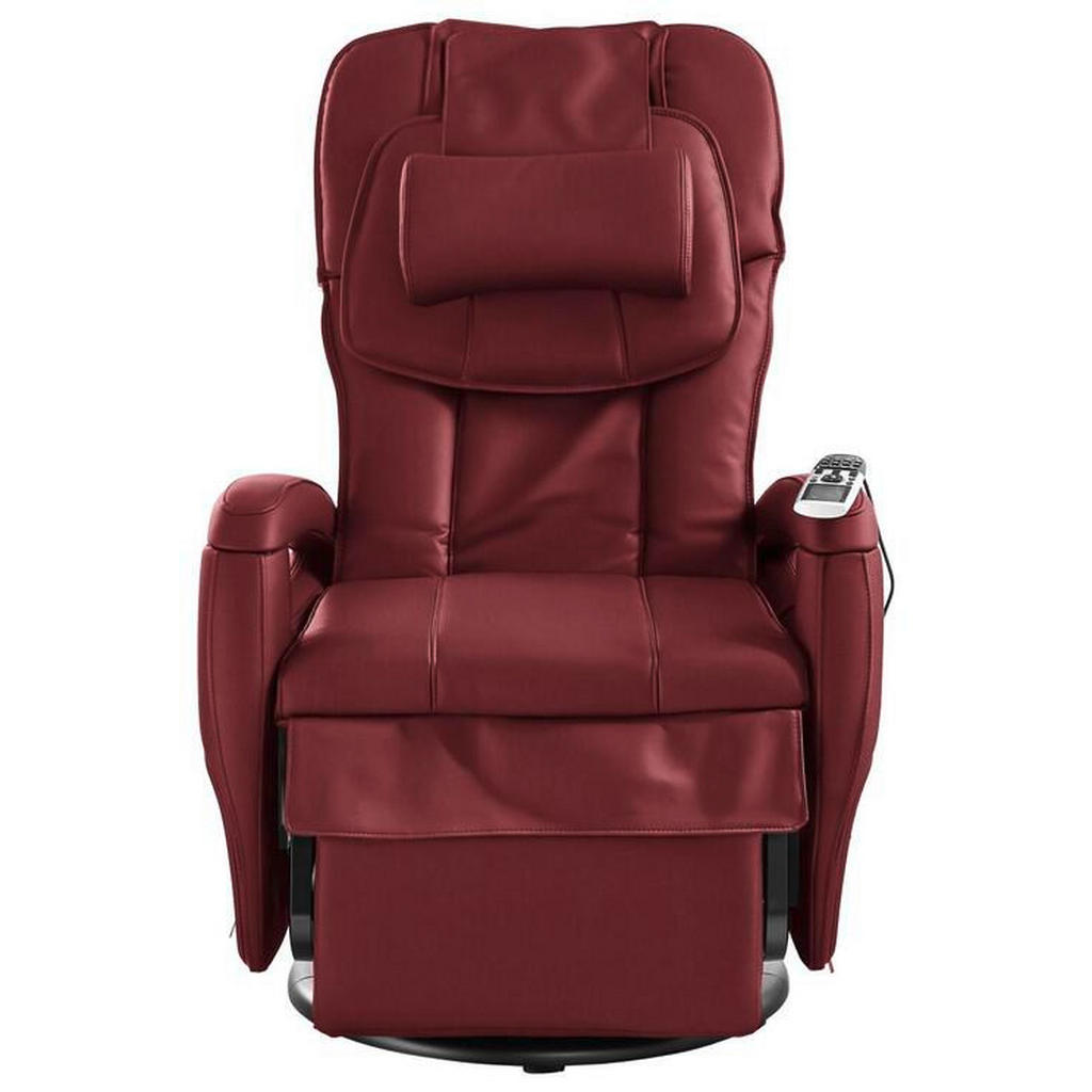 Thumbnail - Cantus Massagesessel, Rot, Leder, Kombination Echtleder/Lederlook, Spaltleder, Uni, 80x117x114 cm, Lederauswahl, Relaxfu...