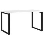 SCHREIBTISCH 140/80/75 cm Schwarz, Weiß in verschiedenen Holz-Dekoren erhältlich, justierbare Füße  - Schwarz/Weiß, MODERN, Holzwerkstoff/Metall (140/80/75cm) - Novel