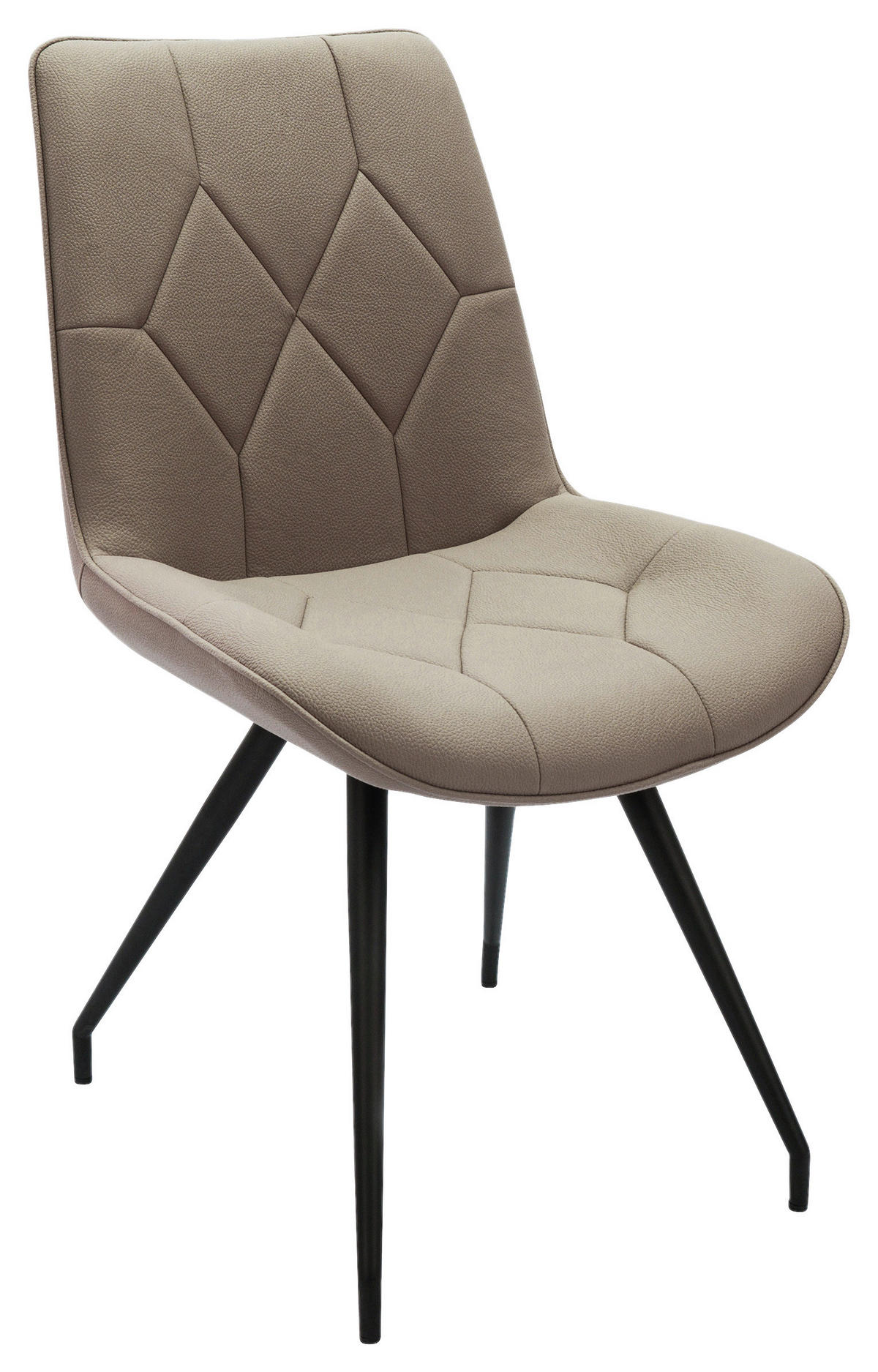 STUHL Webstoff Schwarz, Taupe  - Taupe/Schwarz, Design, Textil/Metall (51/89/66cm) - Novel