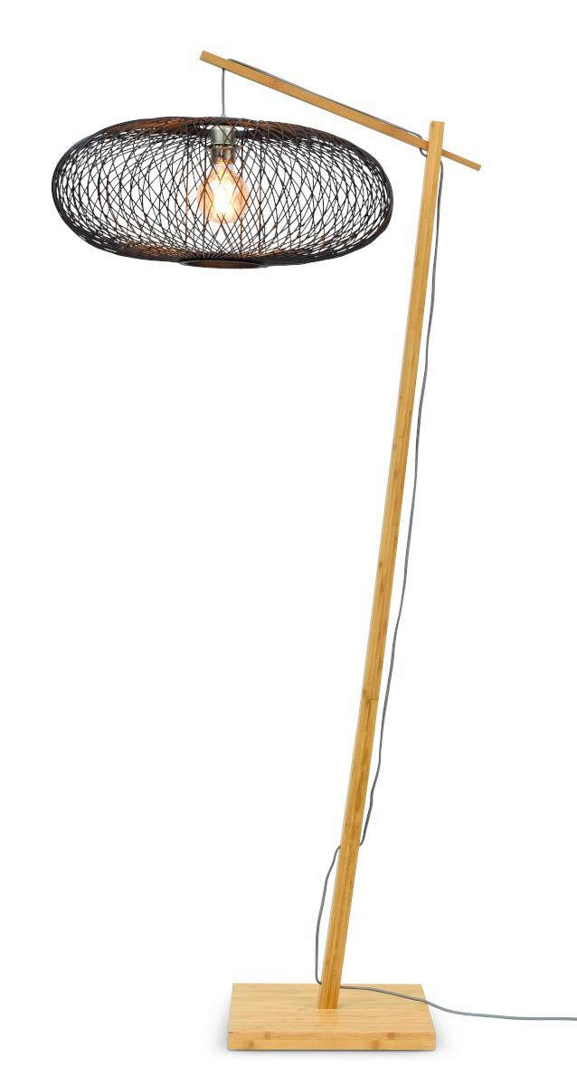 GOLVLAMPA GOOD&MOJO     - svart/naturfärgad, Trend (176/60/80cm) - Good & Mojo