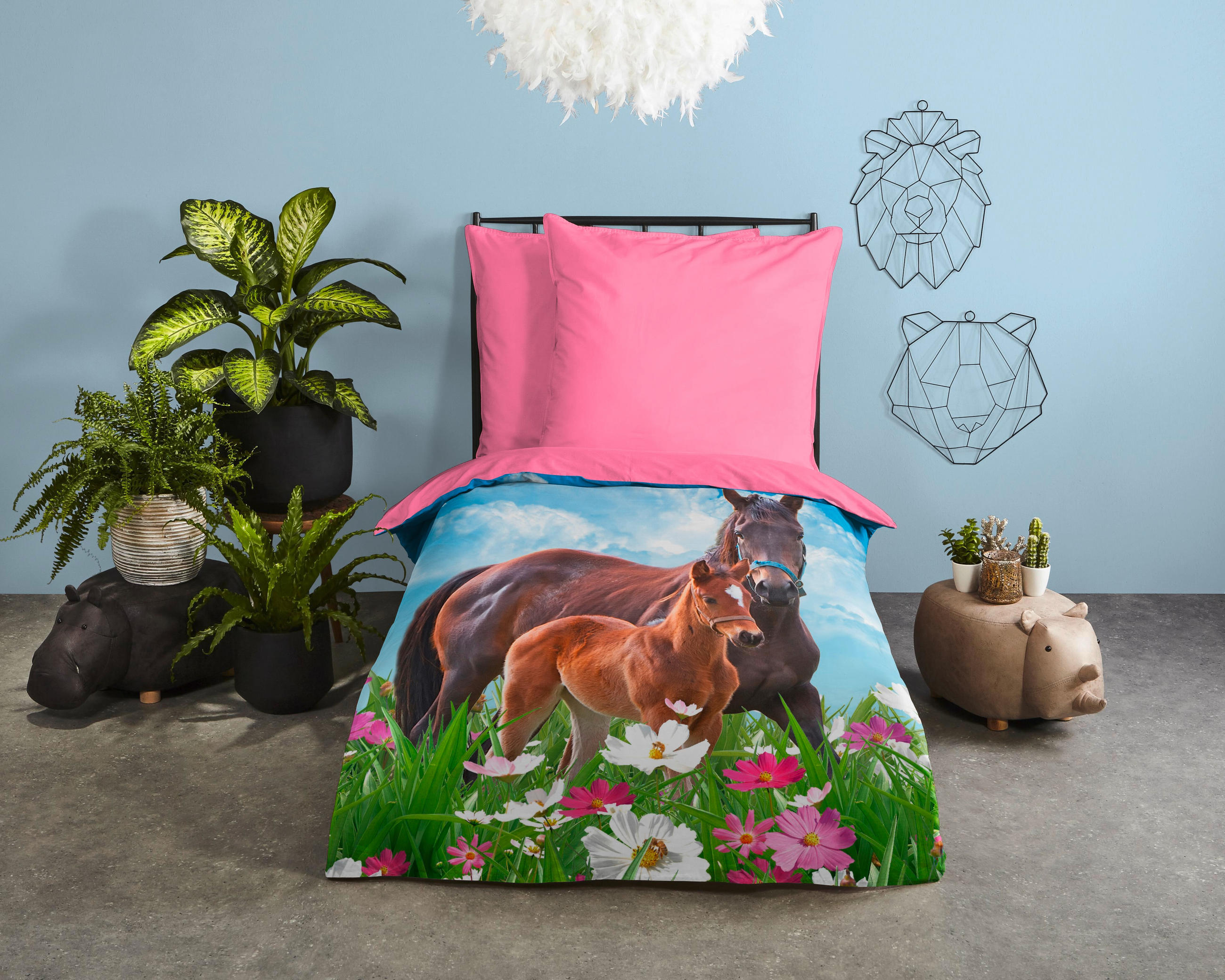 BETTWÄSCHE Good Morning Renforcé 140/200 cm  - Multicolor, Trend, Textil (140/200cm)