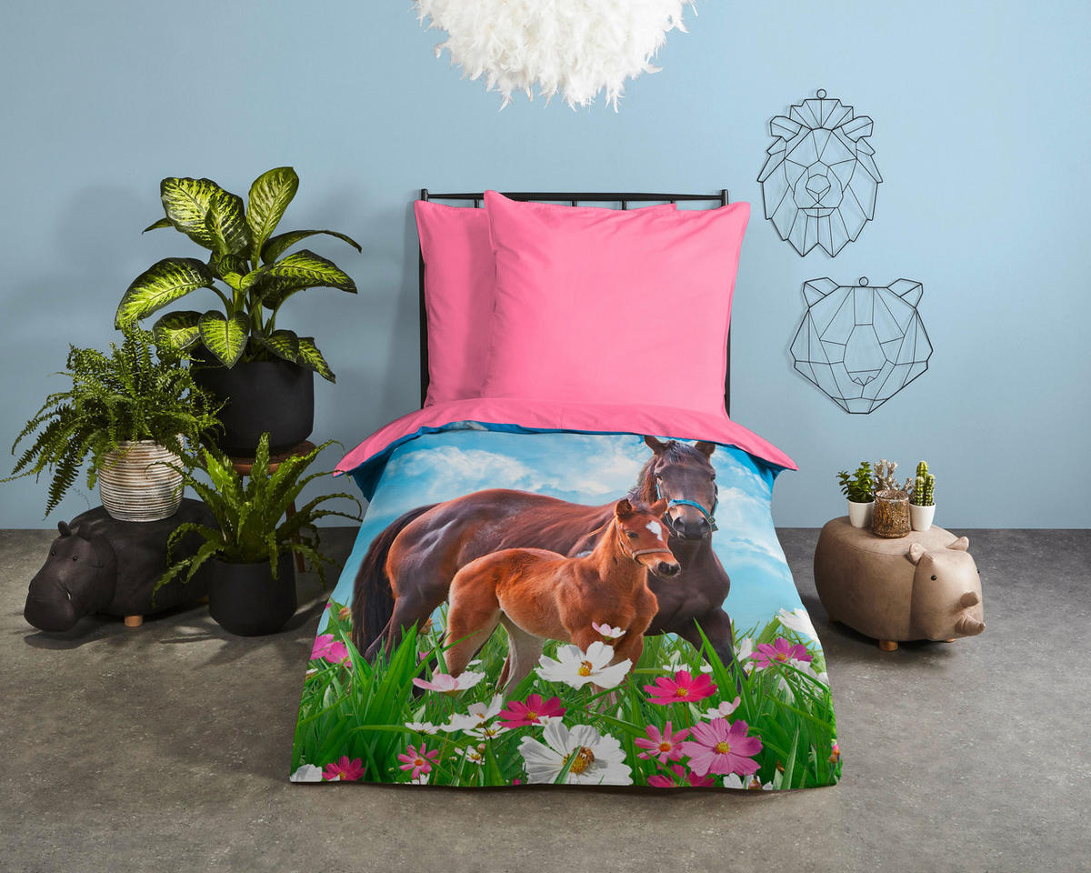 BETTWÄSCHE Good Morning Renforcé 140/200 cm  - Multicolor, Trend, Textil (140/200cm)