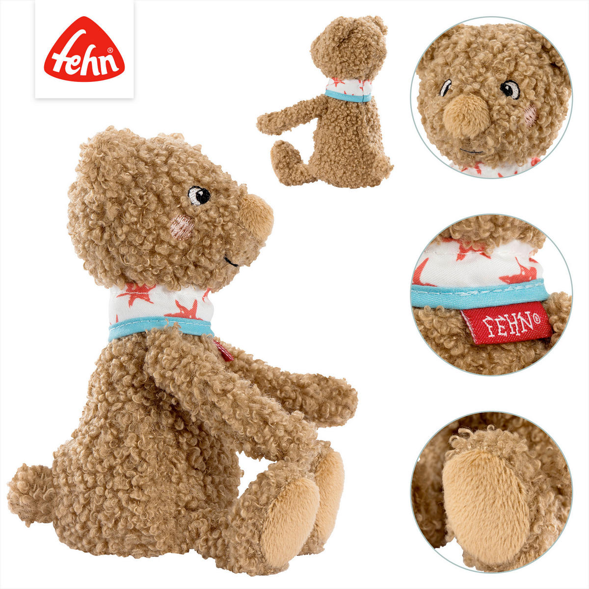 KUSCHELTIER Bär Fred  - Hellbraun, Basics, Textil (18,5/7/5,4cm) - Fehn